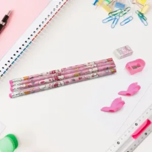 Kids' Stationery Kit: Wooden Pencils, Sharpener, Eraser, Diary (9 Pc Set) ( default, Standard ).