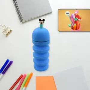Pencil Case Is Made Of Silicone Telescopic Pen Holder, with Zipper Closure And Large Capacity Office Home School School-pink Boys For Girls Secondary School Clear Pencil Case ( pink, LARGE ).