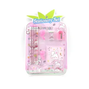 Kids' Stationery Kit: Wooden Pencils, Sharpener, Eraser, Diary (9 Pc Set) ( default, Standard ).